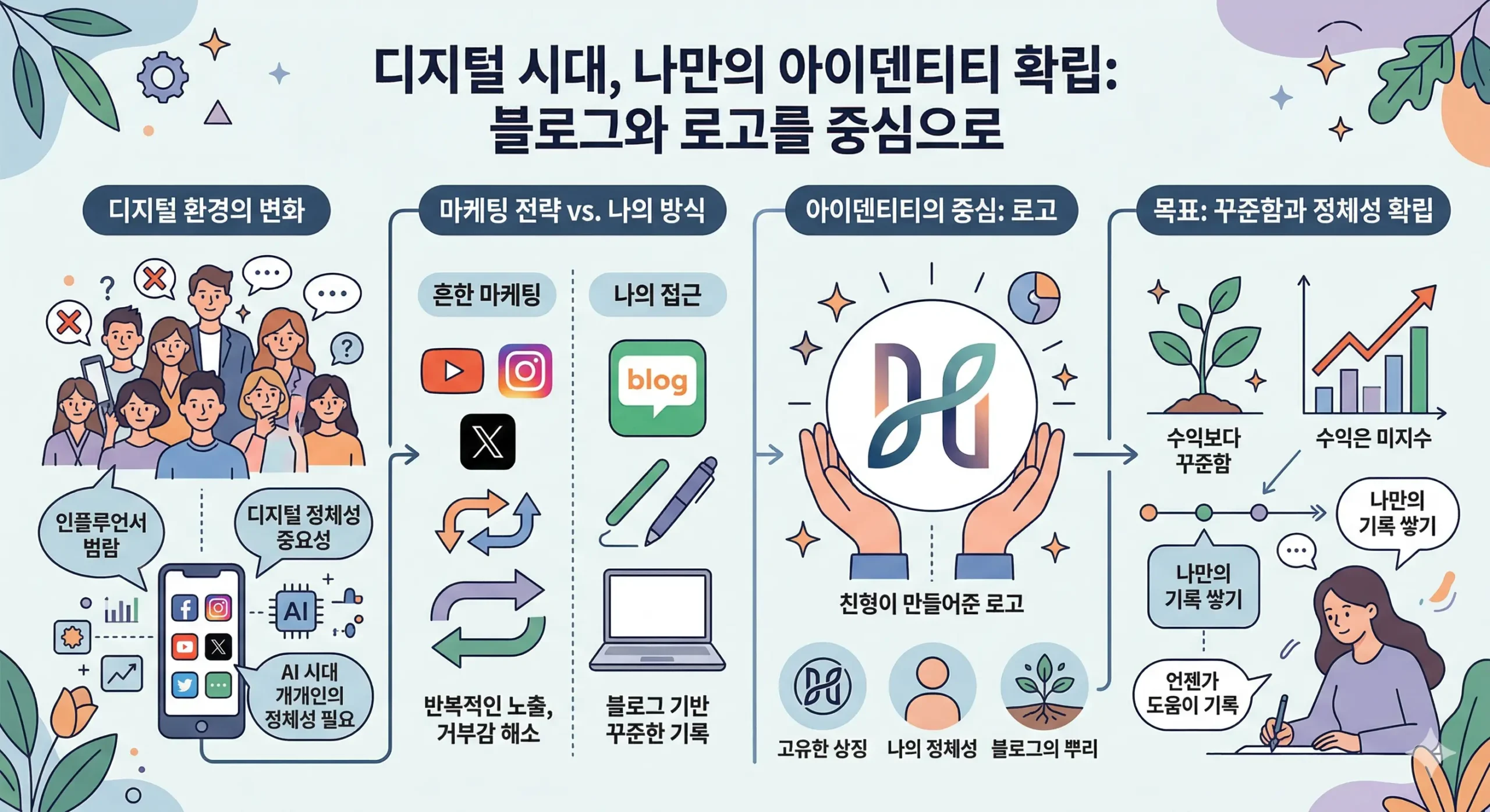 내가 생각하는 나의 아이덴티티를 Gemini를 통해 생성