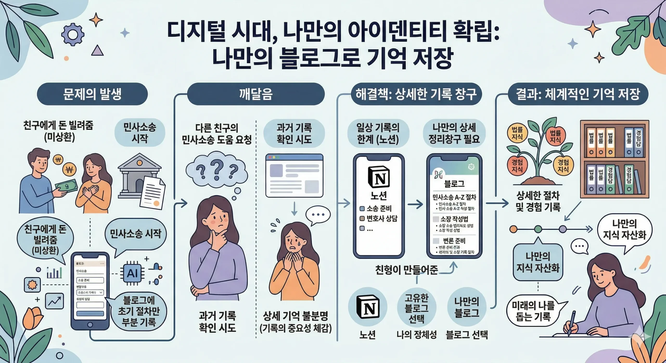 내가 생각하는 기억저장 방법을 Gemini를 통해 생성